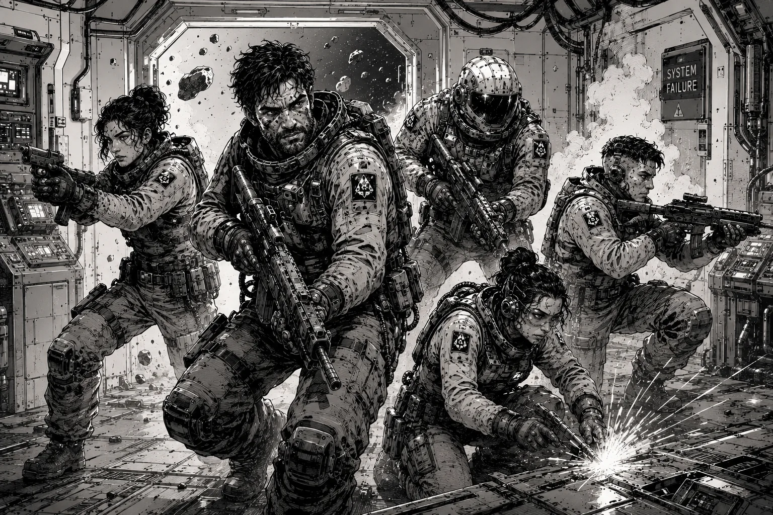 An Awake in the Black crew responding to a dangerous shipboard emergency